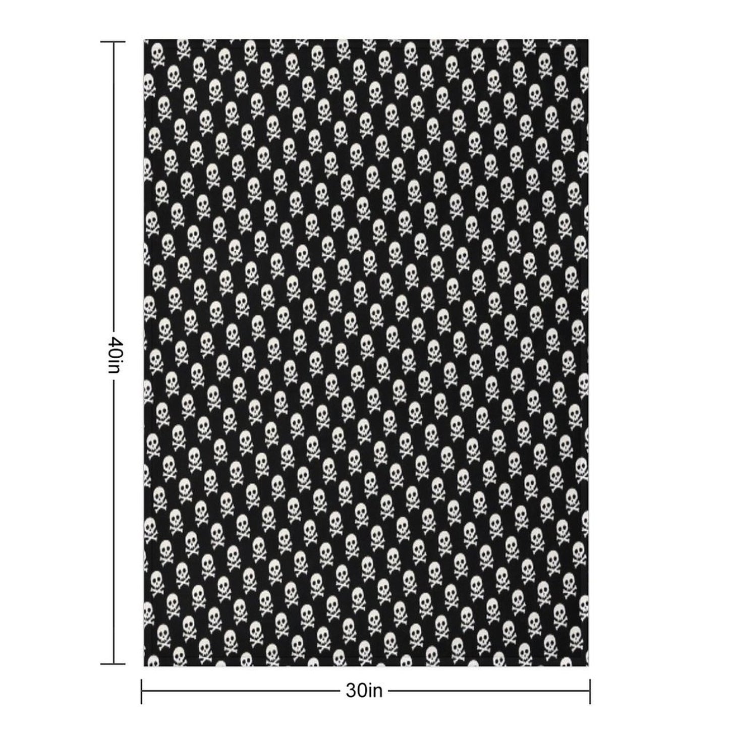 Skull N Bones Pattern Sustainable Throw Blanket