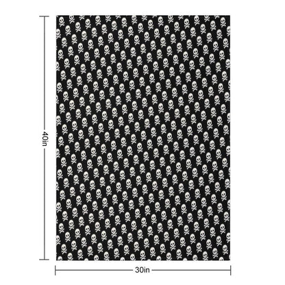 Skull N Bones Pattern Sustainable Throw Blanket
