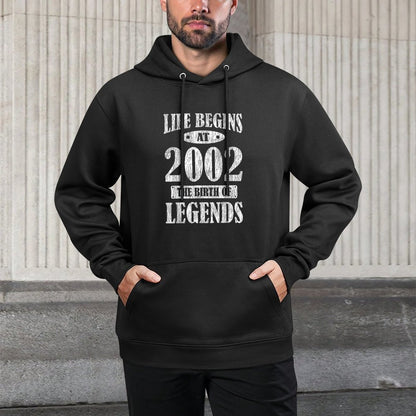 21 Years Old Bday 2002 The Birth Of Legends 21st Birthday Machine Washable Hoodie