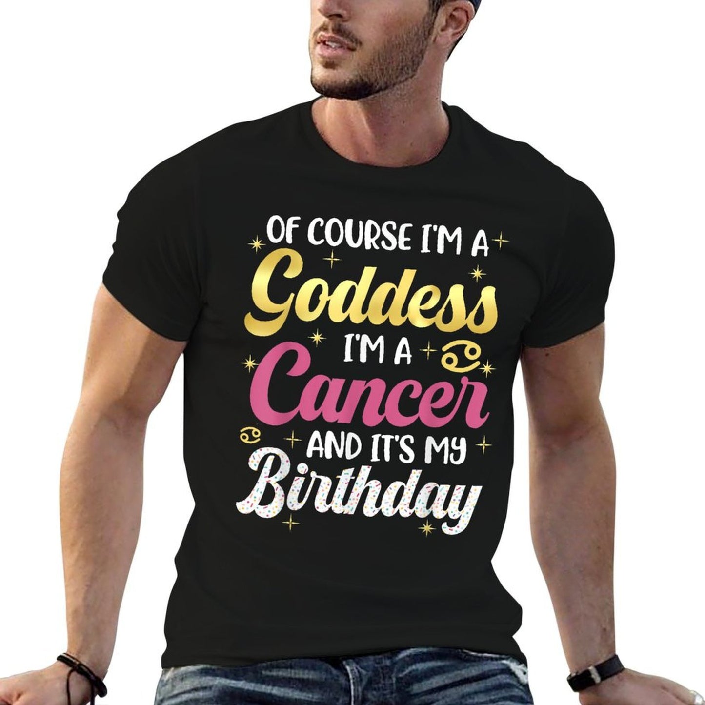 Im A Cancer Women Goddess Queen Its My Birthday Season Pink  Rolled Sleeves T-Shirt
