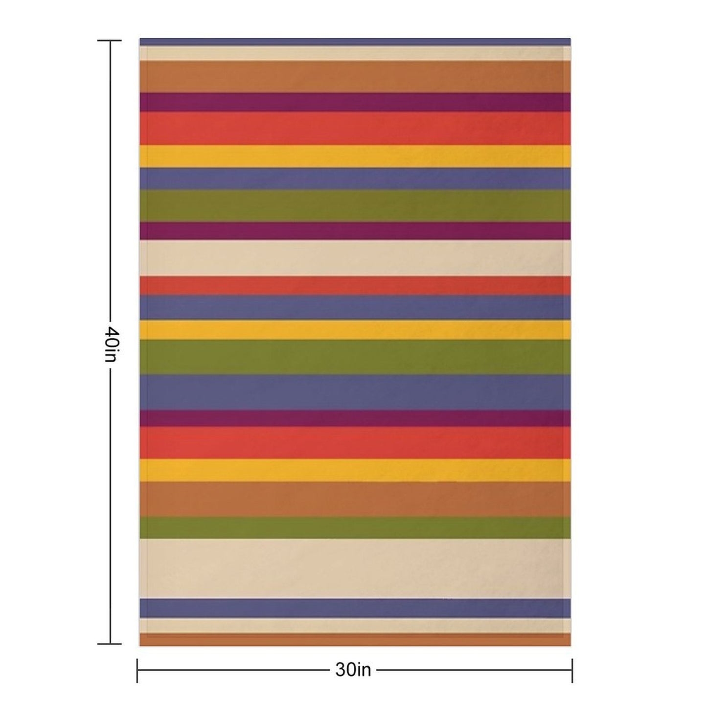6th Doctor Scarf Pattern Plush Throw Blanket