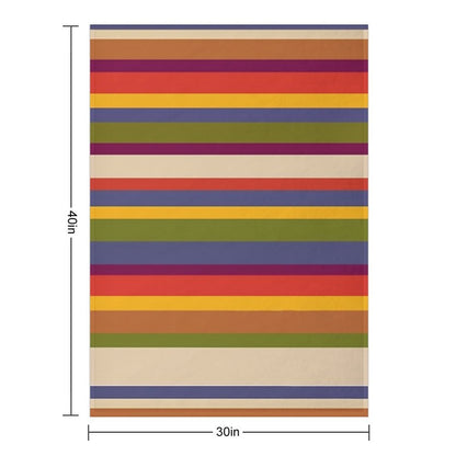 6th Doctor Scarf Pattern Plush Throw Blanket