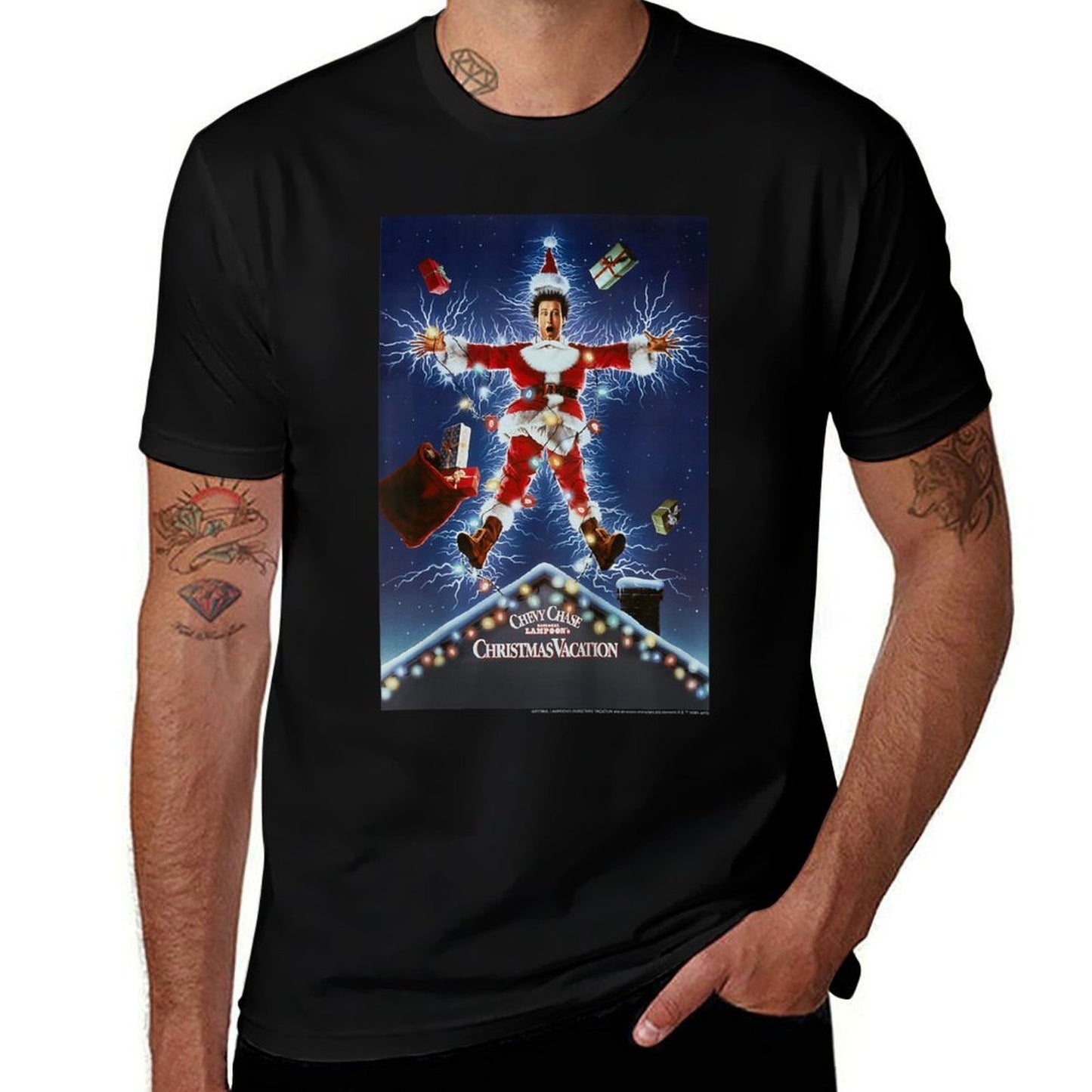 Kids National Lampoons Christmas Vacation Classic Movie Poster  Slim-fit Cut T-Shirt