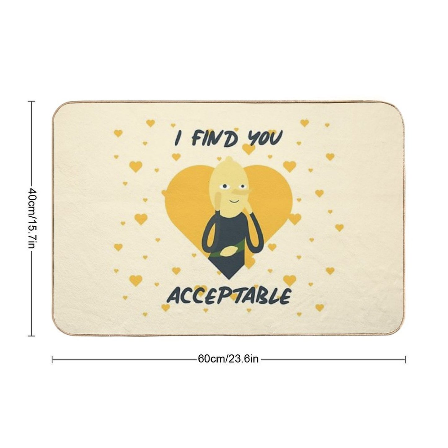 I Find You Acceptable (Adventure Time)  Easy Maintenance Bath Mat