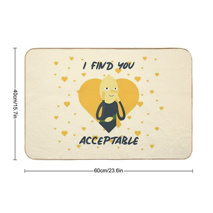 I Find You Acceptable (Adventure Time)  Easy Maintenance Bath Mat