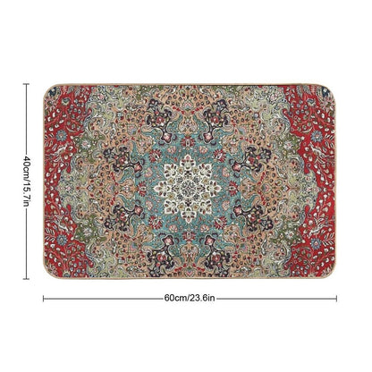 Vintage Antique Persian Carpet Print  Eco-Friendly Bath Mat