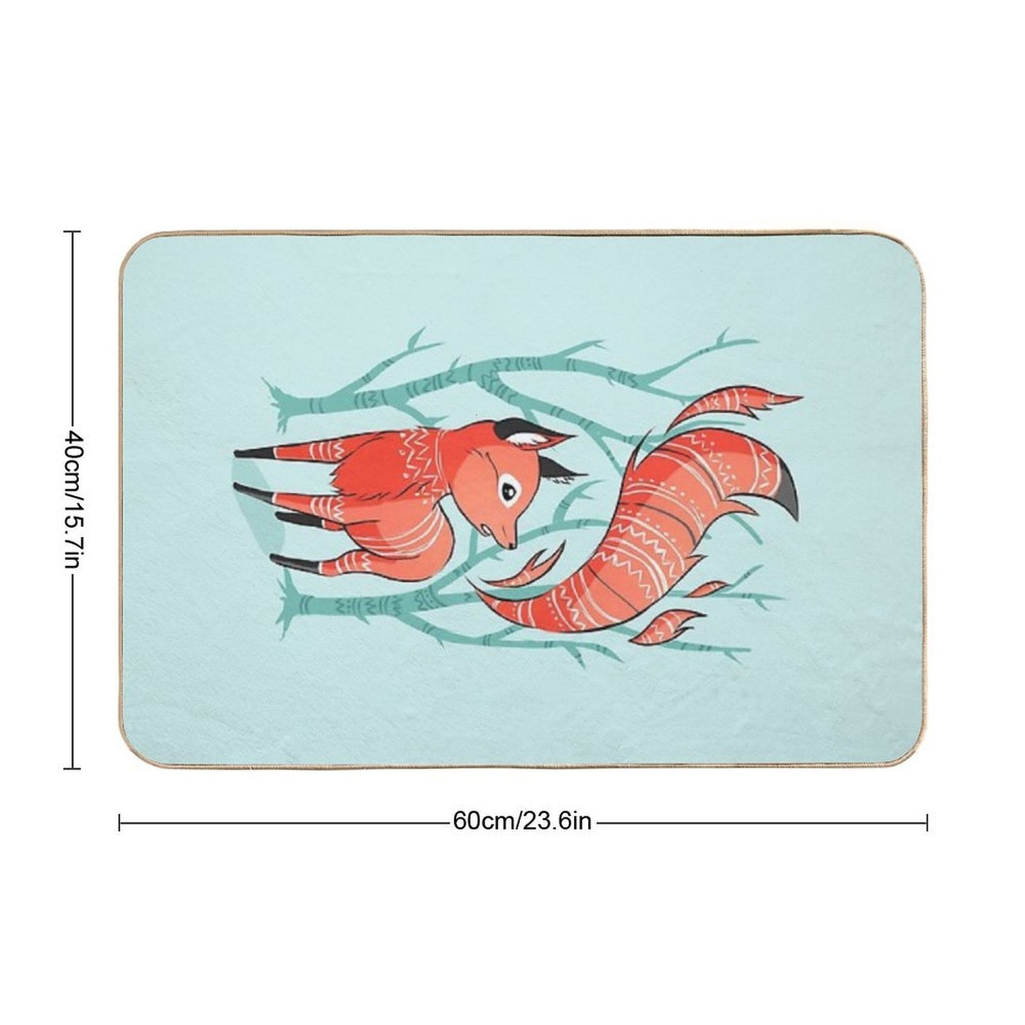 Winter Fox  Rapid-Drying Bath Mat