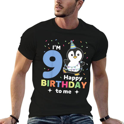 Kids Penguin For 9th Birthday For Children Nine Years Old Penguin  Versatile T-Shirt