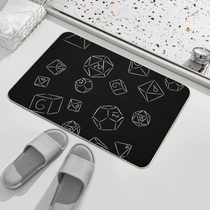 Minimalist Dice  Easy To Clean Bath Mat