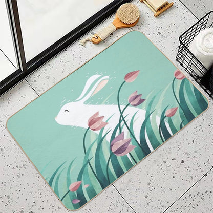 Rabbit, Resting  Easy Maintenance Bath Mat