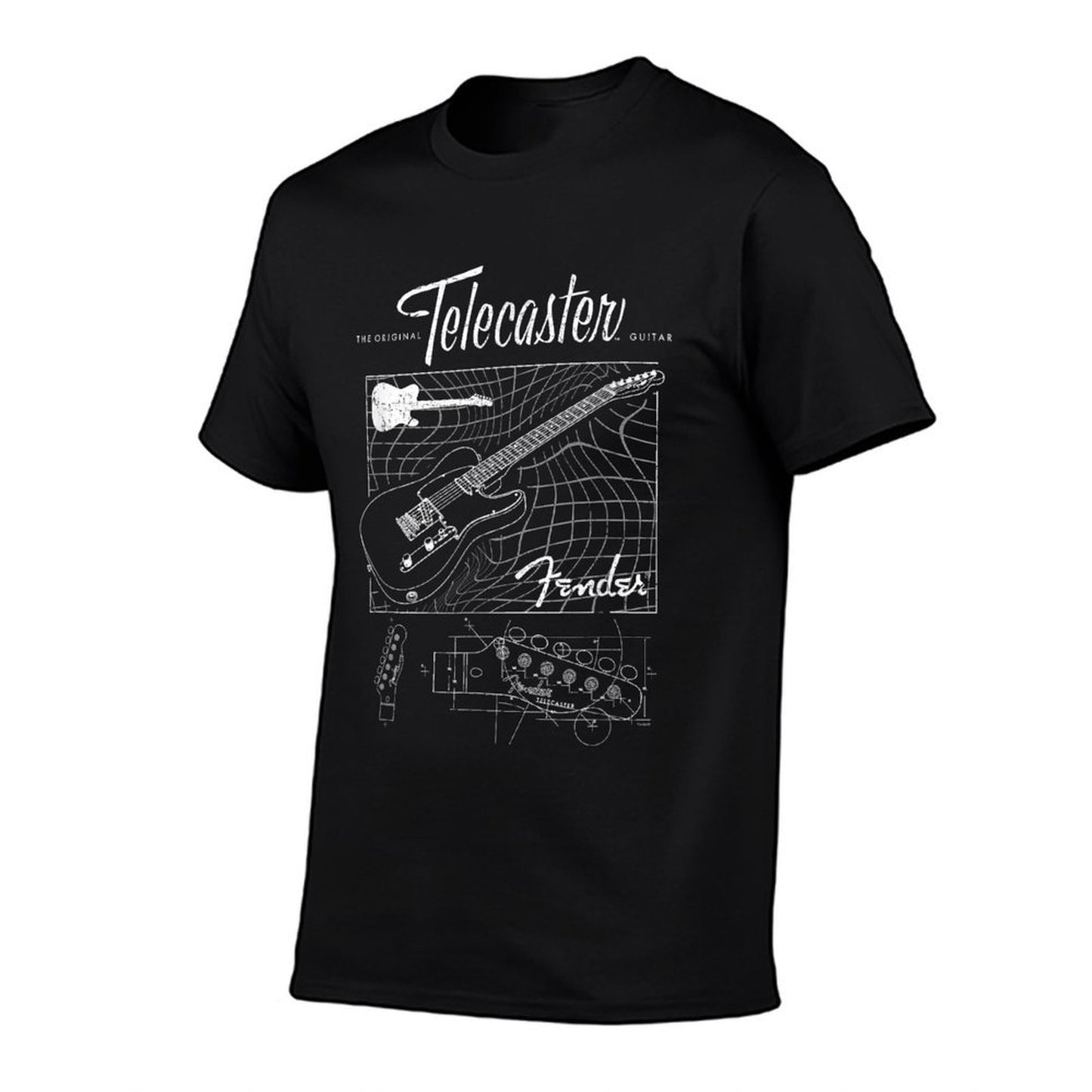 Fender The Original Telecaster Guitar Schematic Poster  Affordable Price T-Shirt