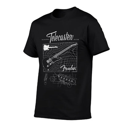 Fender The Original Telecaster Guitar Schematic Poster  Affordable Price T-Shirt