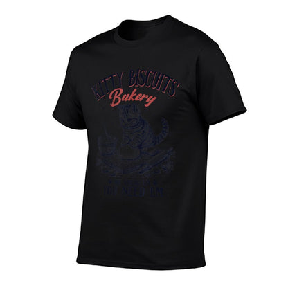 Cute Kitty Biscuits Bakery Vintage  Heathered Texture T-Shirt