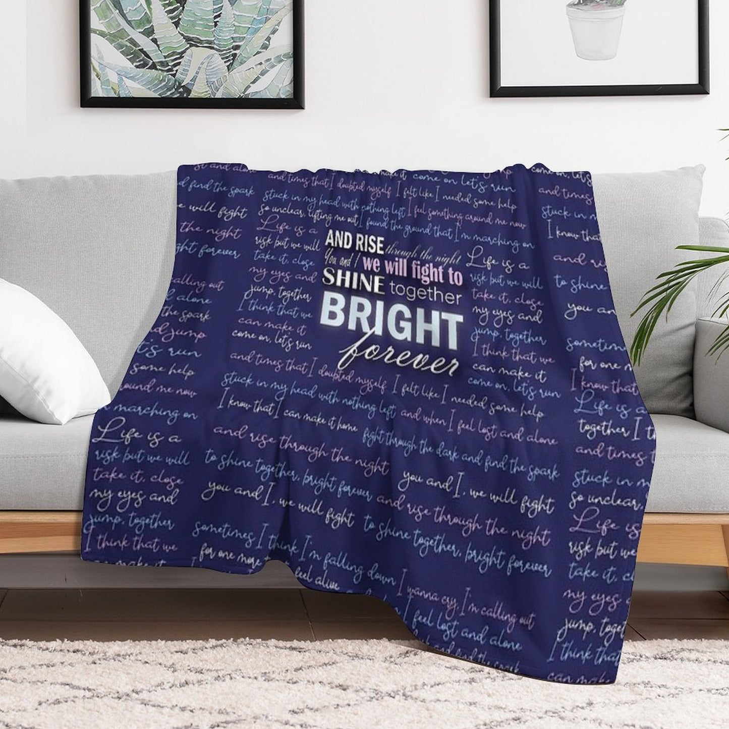 Bright Julie And The Phantoms Lyric Poster Durable Throw Blanket
