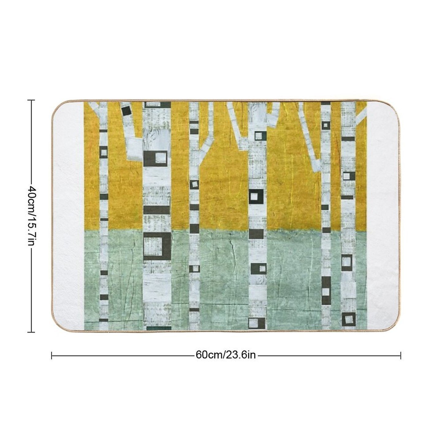 Early Winter Birches  Anti-Trip Bath Mat