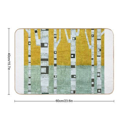 Early Winter Birches  Anti-Trip Bath Mat
