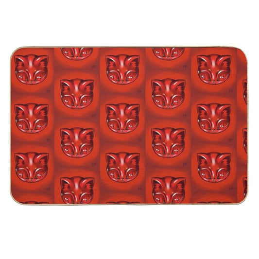 Electric Dream Cat (Red)  Versatile Bath Mat