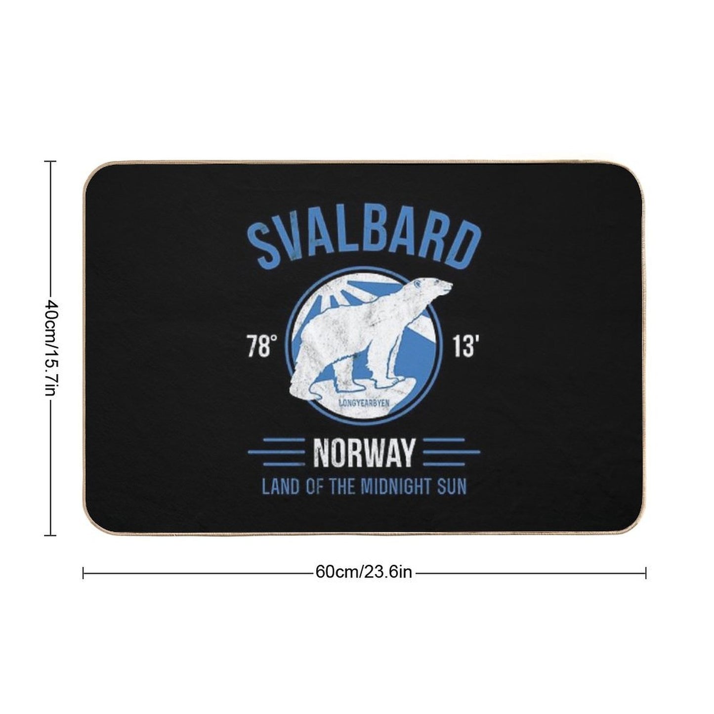Svalbard Polar Bear - Midnight Sun in Norway  Versatile Bath Mat