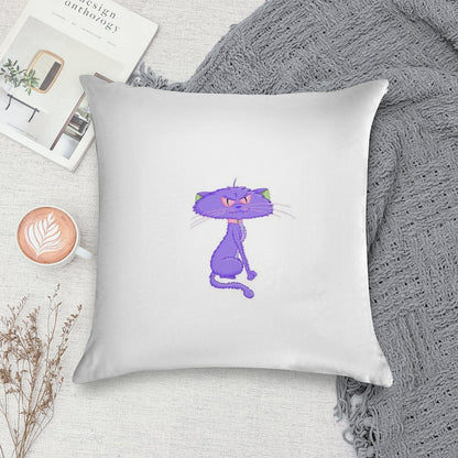 Purple Cat Soft Warmth Comfort Throw Pillow