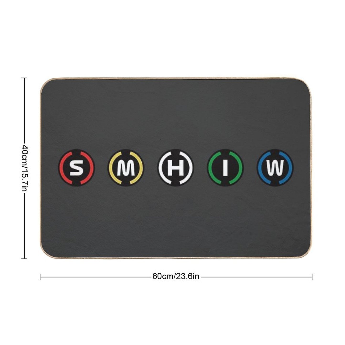 2021 Season Tyres Set (Gray BG) Durable Bath Mat