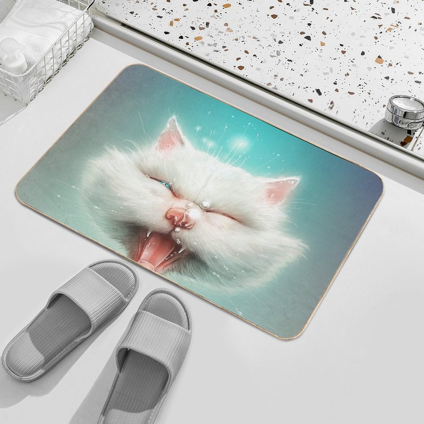The Water Kitty  Odorless Bath Mat