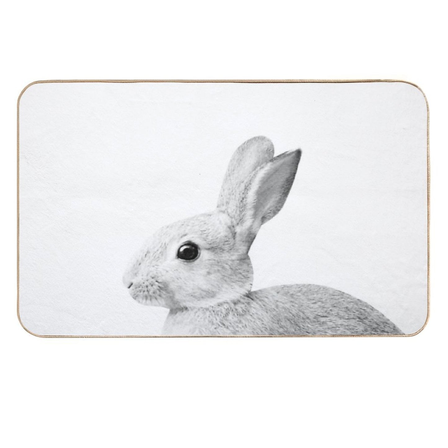 White Baby Bunny #1 #decor #art  High-Traffic Bath Mat