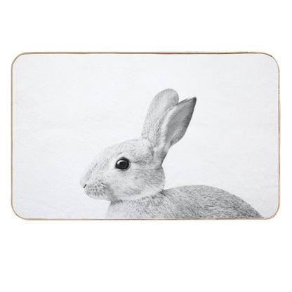 White Baby Bunny #1 #decor #art  High-Traffic Bath Mat
