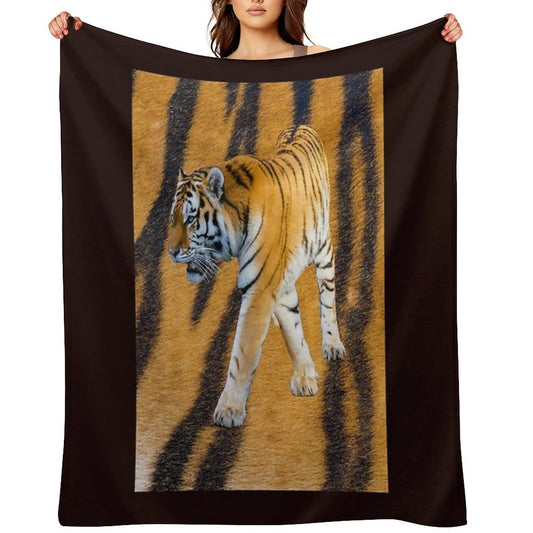 Copy of Copy of Copy of Copy of TIGER IN BEAUTIFUL COLORS. Wrinkle-free Throw Blanket