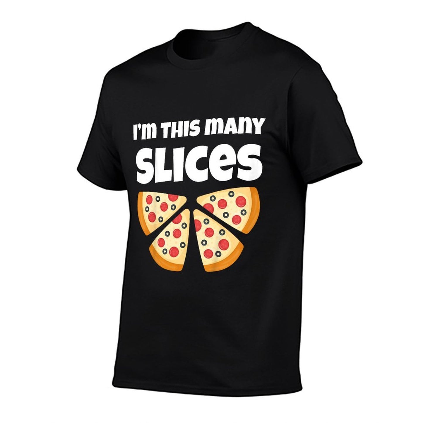Kids Cute Pizza 4th Birthday I'm This Many Slices 4-Year-Old  Polyester Blend T-Shirt