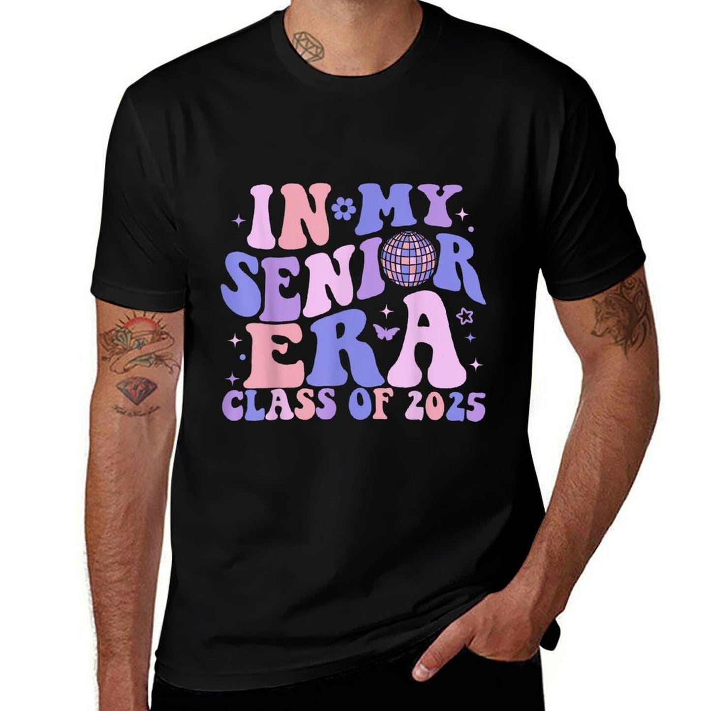 In My Senior Era Class of 2025 Groovy Senior 2025 Graduation  Moisture-wicking T-Shirt