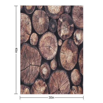 The Wood Holds Many Spirits  Vintage Moody Spiritual Forest Texture Lodge Logs With Cascadia Cabin Tree Souls Travel-friendly Throw Blanket