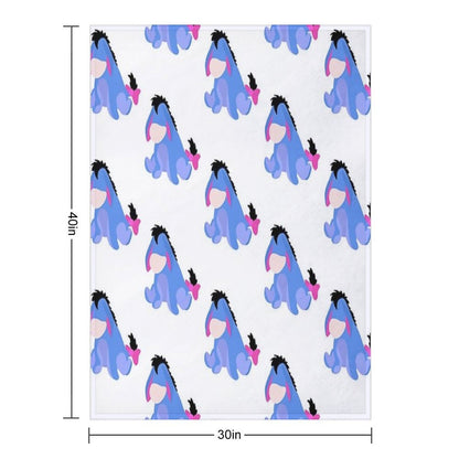 Sad Donkey Velvety-soft Throw Blanket