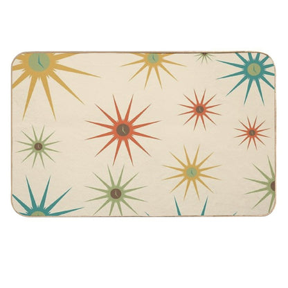 Cocktail Hour Retro Starburst Clocks by Bobby West  Dirt-Trapping Bath Mat
