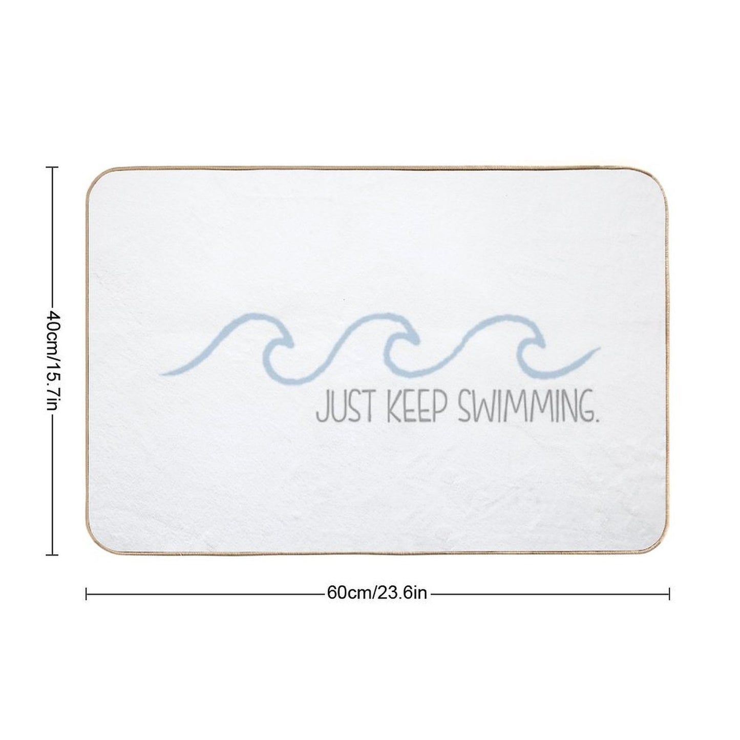 Just Keep Swimming Wave  Dirt-Trapping Bath Mat