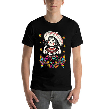 Cinco De Mayo Mexican Poncho 5 De Mayo Anime Cute Girl  Eco-friendly Material T-Shirt