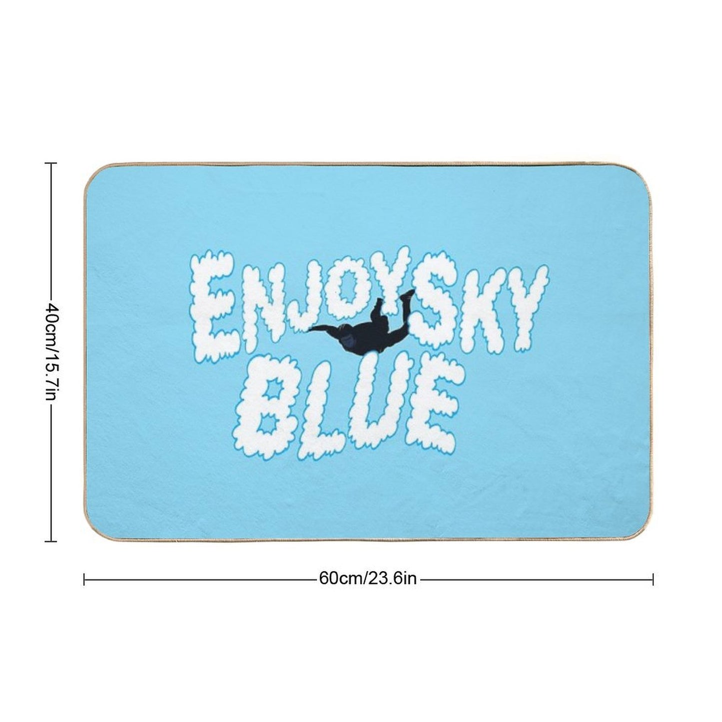 Enjoy Sky Blue Durable Bath Mat
