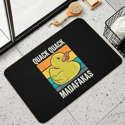 Quack Quack Madafakas Ducks Duck Duck Rubber Duck  Easy Maintenance Bath Mat