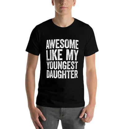 Awesome Like My Youngest Daughter Men Dad Fathers Day  Trendy Pattern T-Shirt