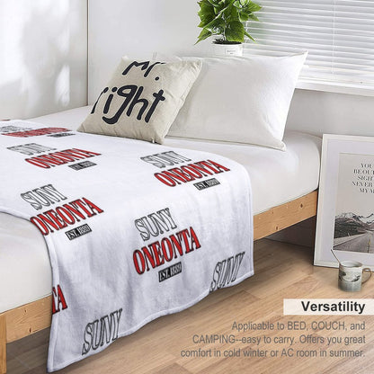 SUNY Oneonta Straightforward Velvety-soft Throw Blanket