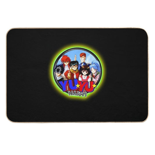 Characters Funny Hakusho Manga Logo  Easy Maintenance Bath Mat