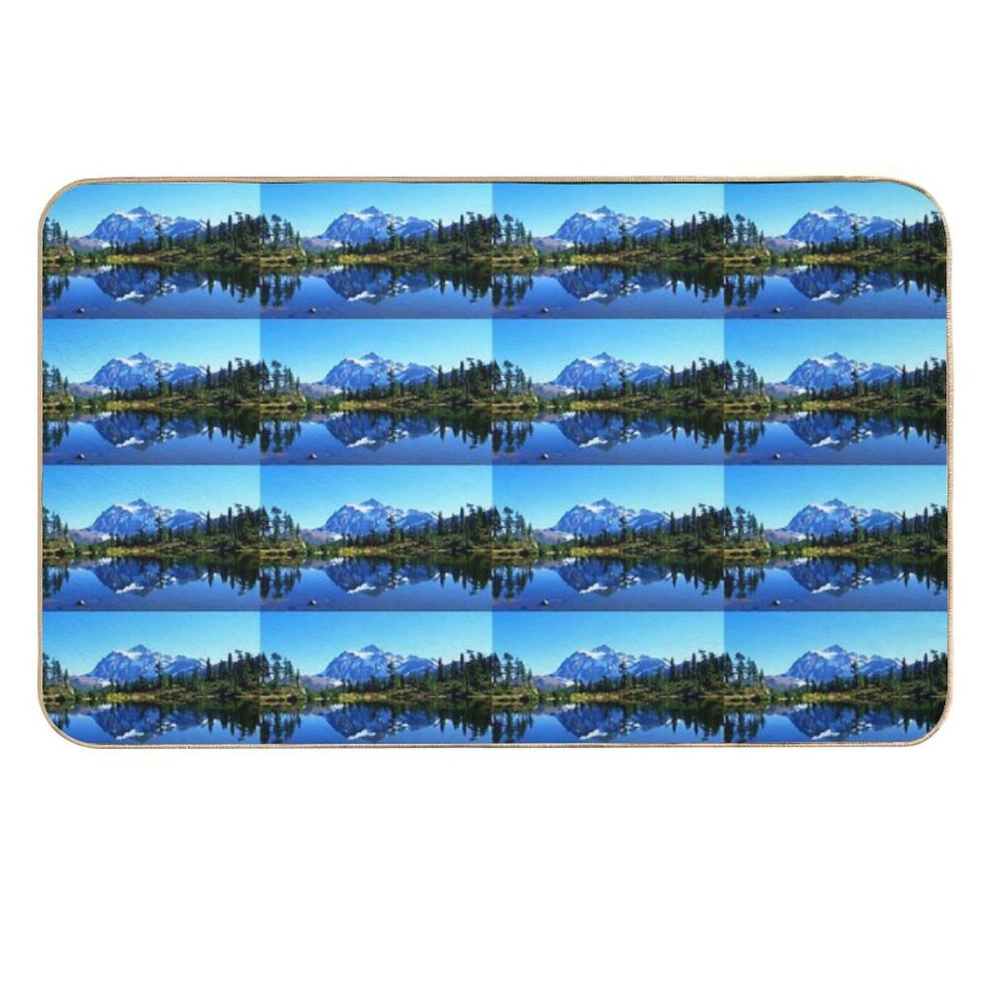 Mount Shuksan And Picture Lake in The Fall  Slip-Resistant Bath Mat