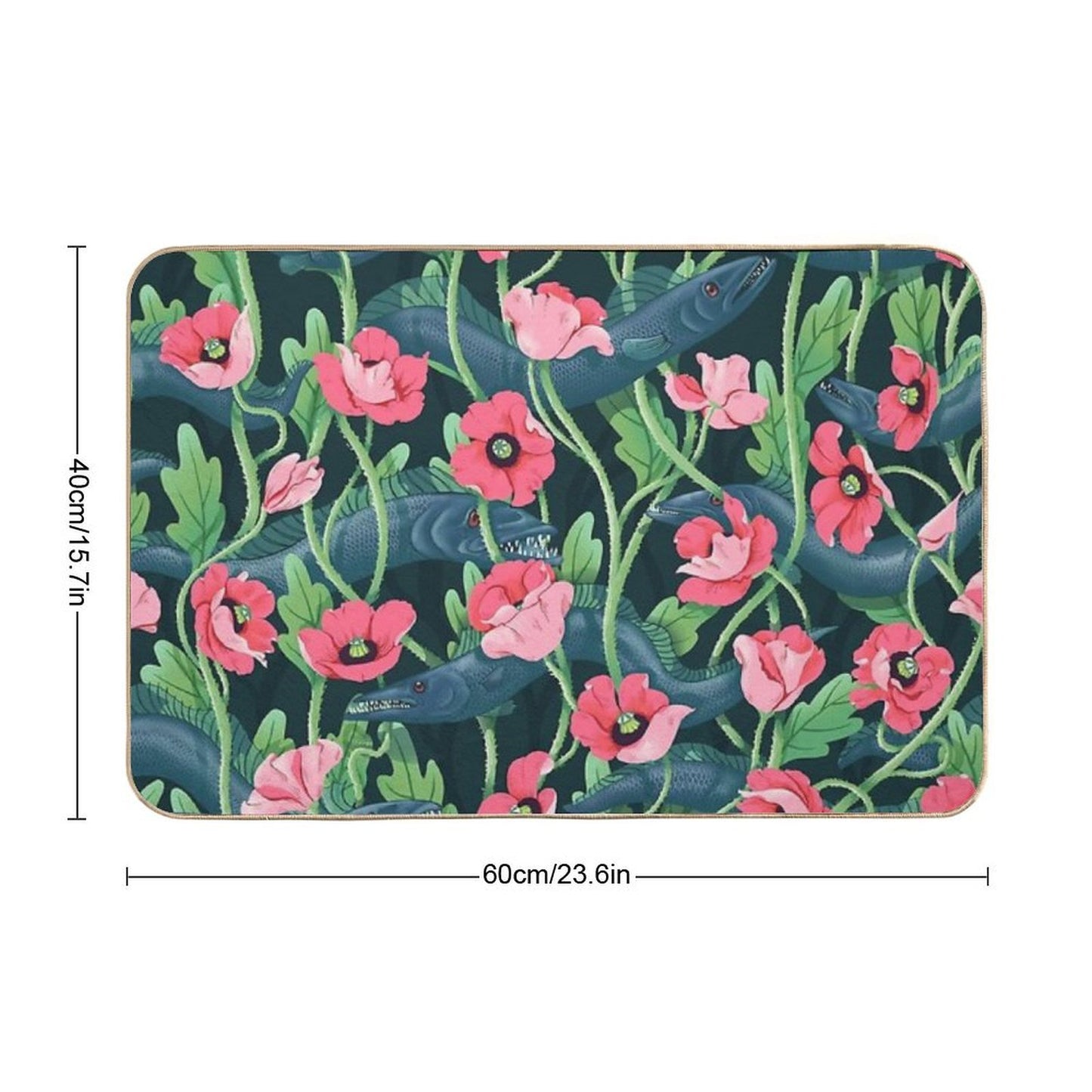 Barracuda - Midnight  Versatile Bath Mat