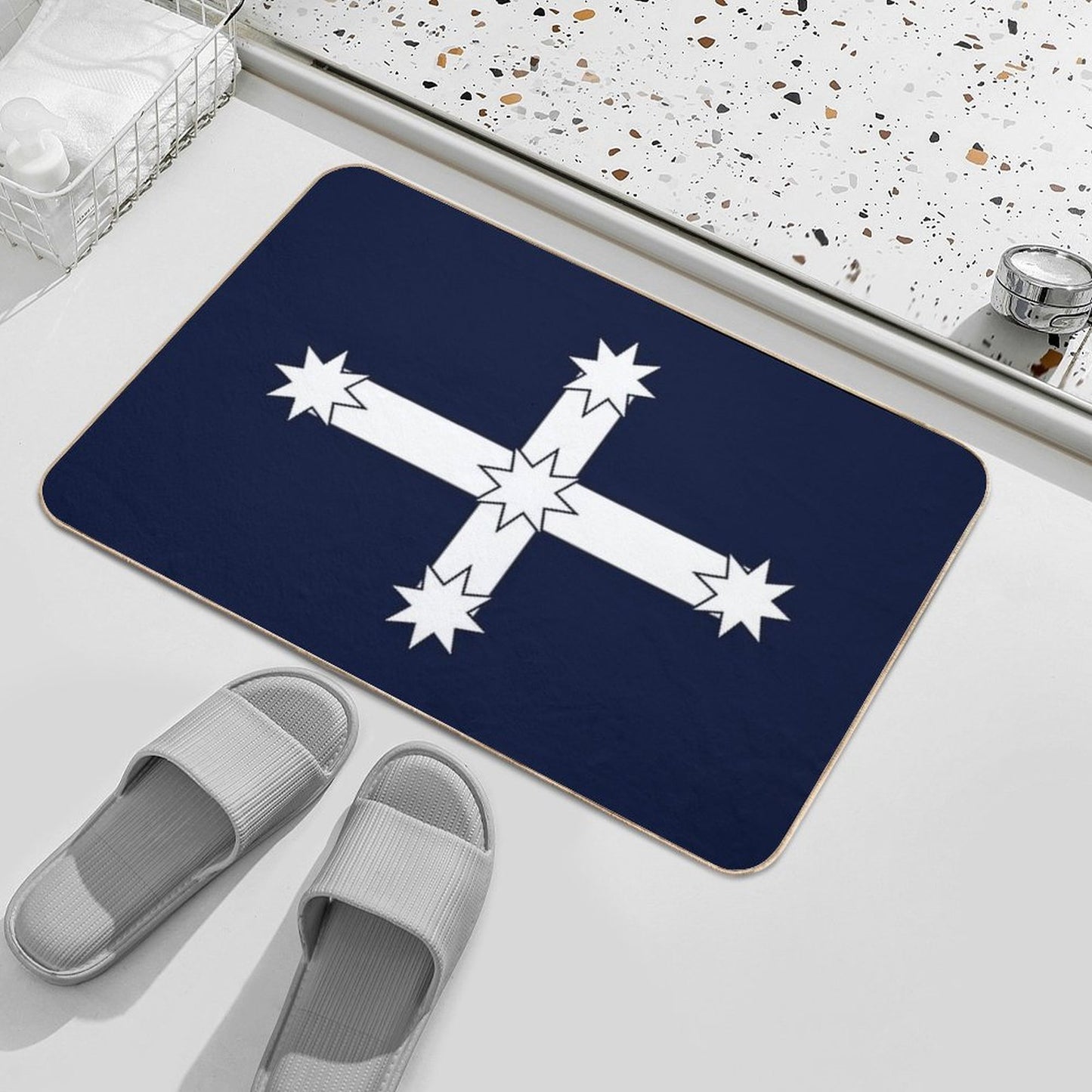 Australian Eureka Flag by Orikall  Toxin-Free Bath Mat