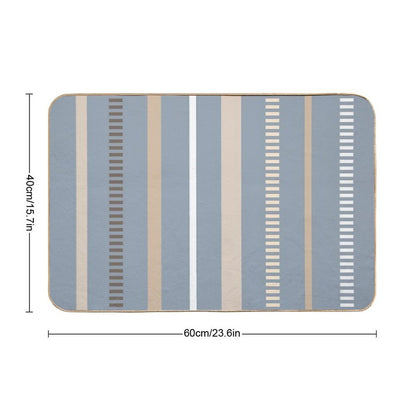 Vertical Stripes Slate  Non-Slip Bath Mat
