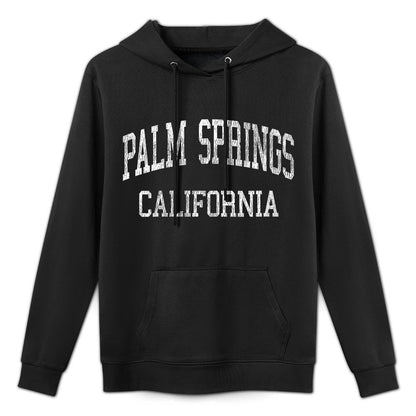 Womens Palm Springs California CA Vintage Athletic Sports Design Machine Washable Hoodie