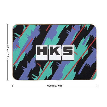 HKS Retro Pattern  Dirt-Trapping Bath Mat