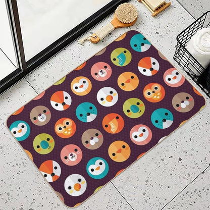 Smiley Faces - Cute Animal Faces  Odorless Bath Mat