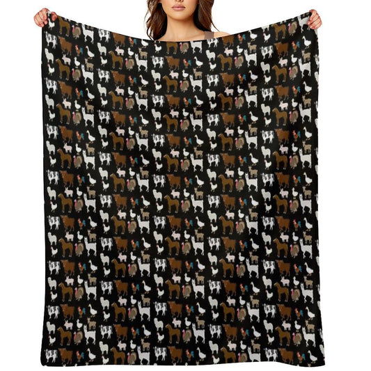 Farm Animals - The Kids' Picture Show Wrinkle-free Throw Blanket