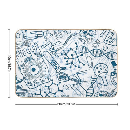 Germy Science Sick Blues  Fade-Resistant Bath Mat
