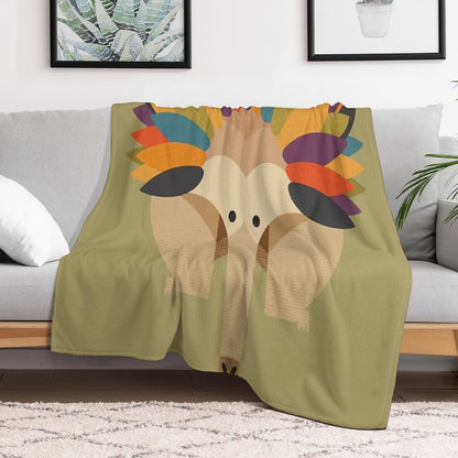 Hello Echidna Sustainable Throw Blanket
